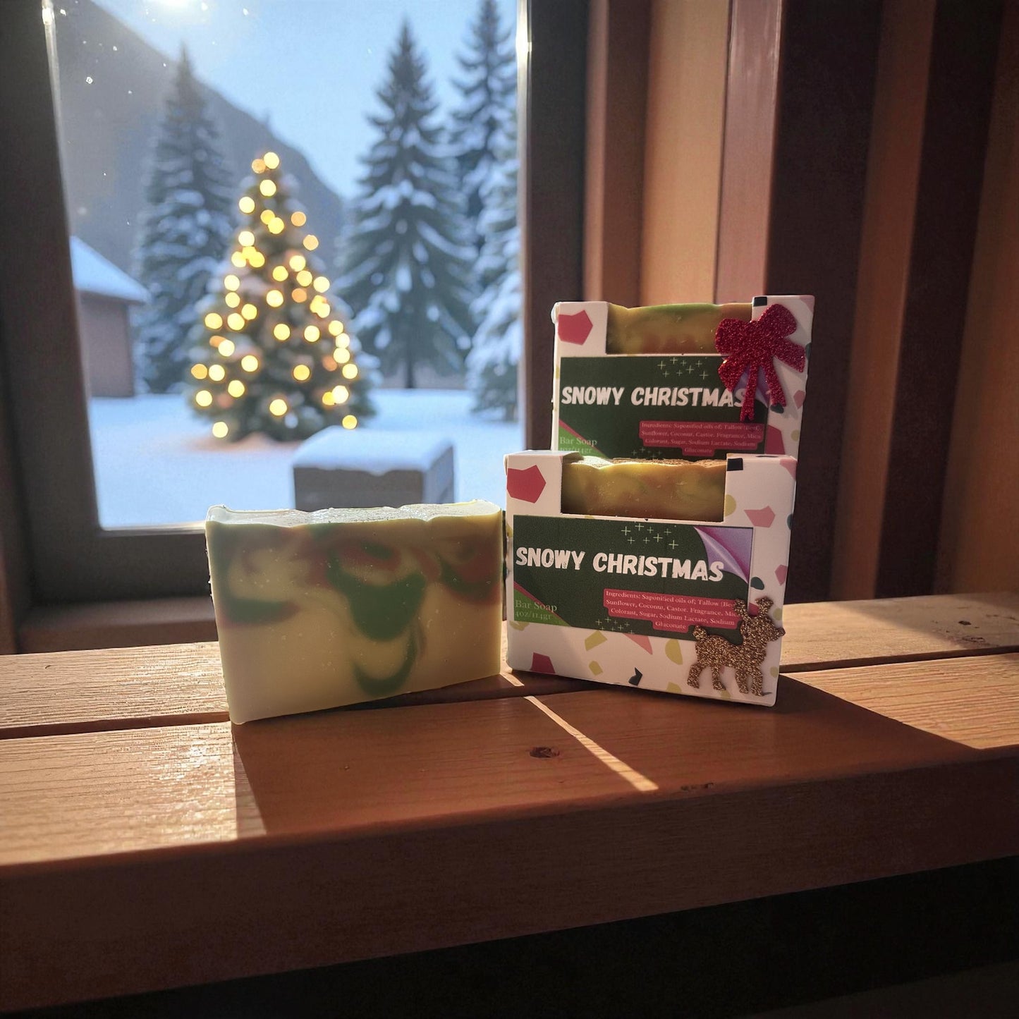 Snowy Christmas Bar Soap