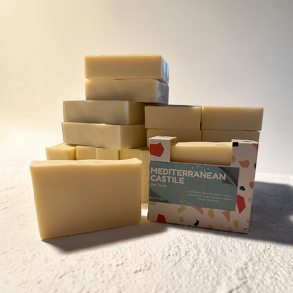 castile bar soaps and packaging